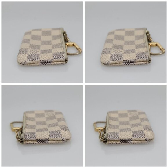 LOUIS VUITTON Damier Azur Pochette Cles Coin Purse N62659 LV Auth 141584 - Picture 16 of 16